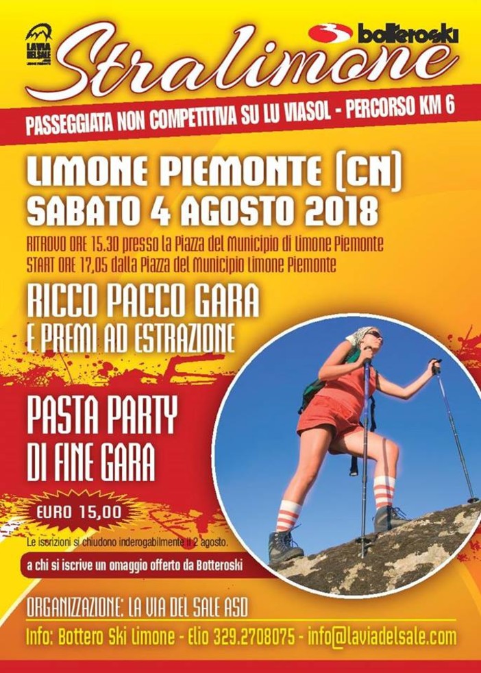 Podismo. Grande doppio appuntamento sabato 4 agosto con la Via dei Lupi e la Stralimone Podismo. Grande doppio appuntamento sabato 4 agosto con la Via dei Lupi e la Stralimone