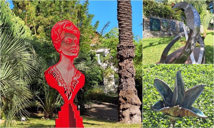 Esposizione d'arte all'aperto, “Sulle tracce del reale” anima i giardini Monet a Bordighera (Foto)