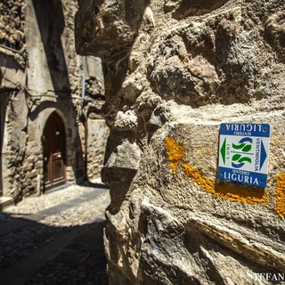 Sentiero Liguria in una delle vie di Taggia