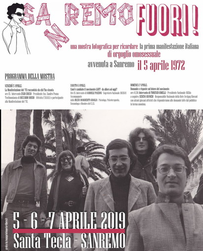 Sanremo: domenica prossima al Forte di Santa Tecla la celebrazione del primo 'gay pride' svolto al Casinò nel 1972 Sanremo: domenica prossima al Forte di Santa Tecla la celebrazione del primo 'gay pride' svolto al Casinò nel 1972