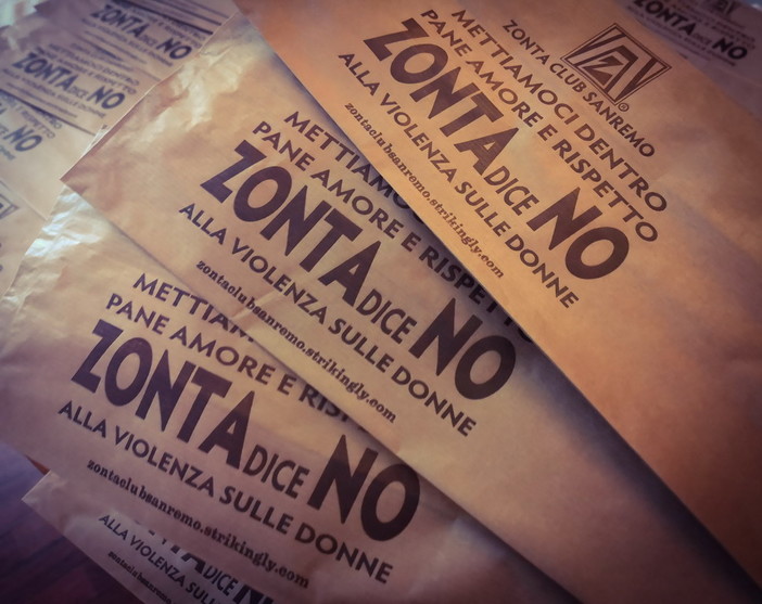 Lo Zonta dice ‘No’ alla violenza sulle donne: 20mila sacchetti per il pane e due panchine rosse