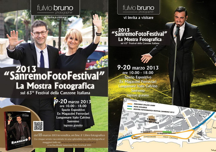 Da Domani ‘SanremoFotoFestival’, mostra fotografica e 1° libro da collezione. Autori il fotografo Fulvio Bruno e Silva Bos