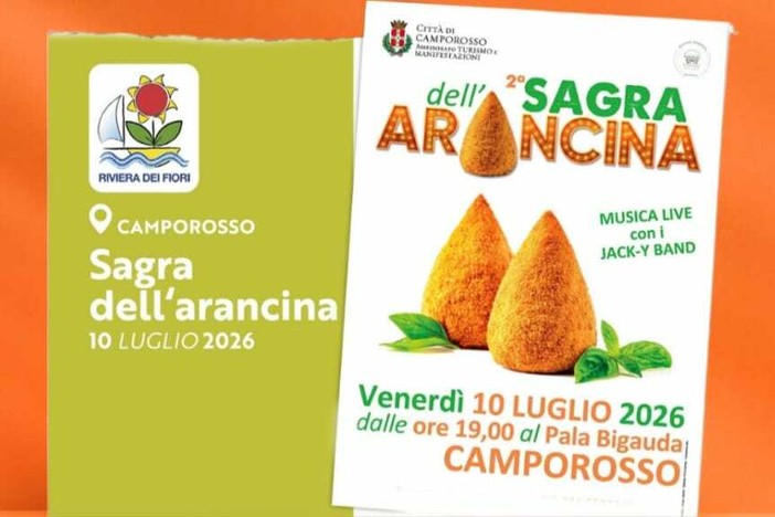 Camporosso, torna la Sagra dell'Arancini: giovedì 10 luglio al Pala Bigauda una serata tra sapori siciliani, musica e convivialità Camporosso, torna la Sagra dell'Arancini: giovedì 10 luglio al Pala Bigauda una serata tra sapori siciliani, musica e convivialità