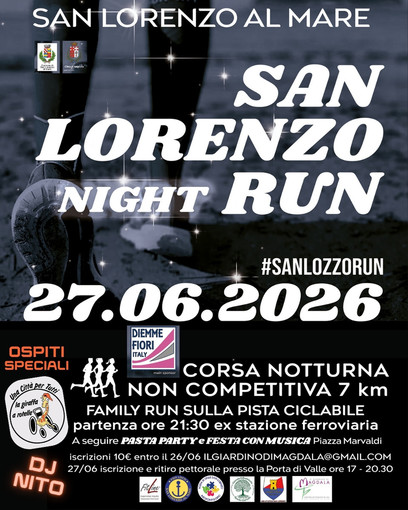 San Lorenzo Night Run, torna la corsa notturna sulla pista ciclopedonale: aperte le iscrizioni alla terza edizione San Lorenzo Night Run, torna la corsa notturna sulla pista ciclopedonale: aperte le iscrizioni alla terza edizione