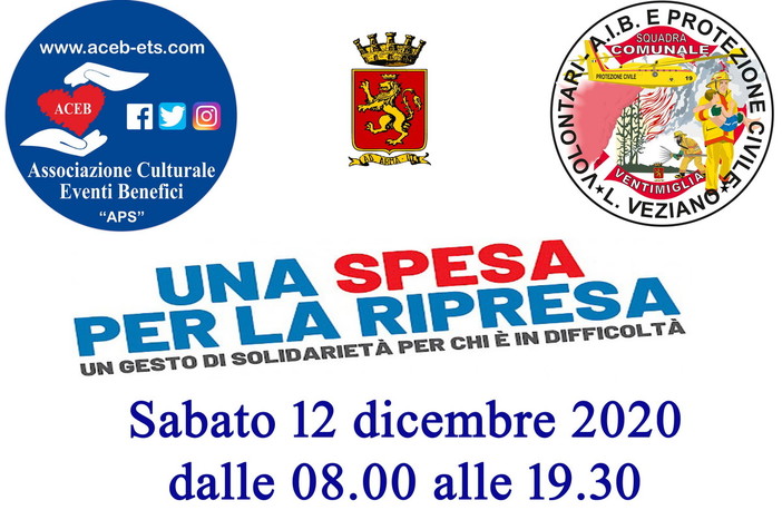 Ventimiglia: con l'Aceb di Camporosso e la Protezione Civile sabato c'è 'Una spesa per la ripresa'