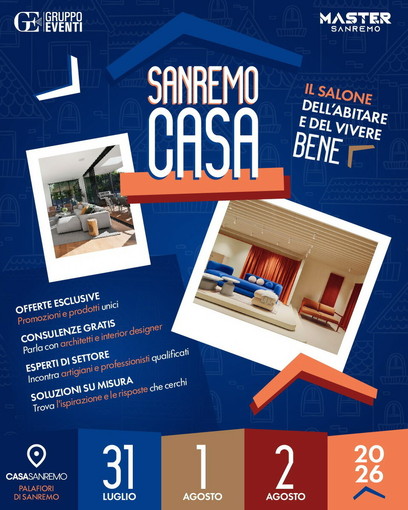 Sanremo, il Palafiori si prepara a ospitare SANREMOCASA: dal 27 al 29 novembre il salone dedicato al Bel Vivere