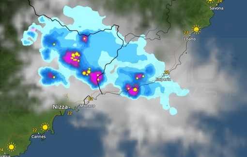 Maltempo sulla nostra provincia: una 'bomba d'acqua' a Sanremo e piogge forti anche nell'entroterra (Foto)