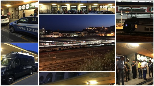 Ventimiglia: sospetto pacco bomba alla stazione dei treni, scalo ferroviario evacuato e treni fermi (Foto)