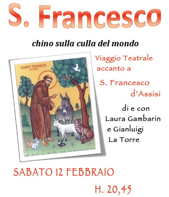 Vallecrosia: domani sera a San Rocco spettacolo teatrale su San Francesco