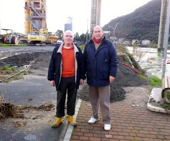 Sopralluogo del vice Sindaco di Camporosso quest'oggi per i danni lungo il torrente Nervia