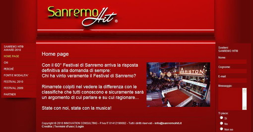 Festival 2010: su SanremoHit una classifica diversa