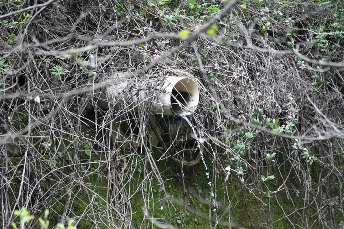 Uno dei tanti scarichi fognari che finivano nei torrenti a Sanremo Uno dei tanti scarichi fognari che finivano nei torrenti a Sanremo