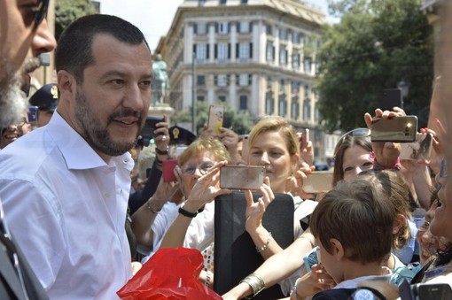 Il Ministro dell'Interno Matteo Salvini in visita a Genova: &quot;A Ventimiglia i cinici e gli irresponsabili sono oltre confine&quot; (Foto e Video)