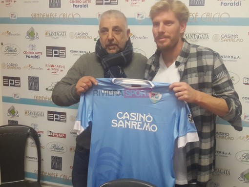 Gennaro Acampora con il Direttore Generale della Sanremese Pino Fava