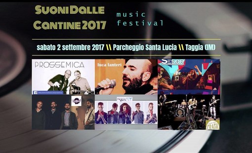 Taggia: sabato 2 settembre il festival musicale “Suoni dalle cantine” nel parcheggio di Santa Lucia Taggia: sabato 2 settembre il festival musicale “Suoni dalle cantine” nel parcheggio di Santa Lucia