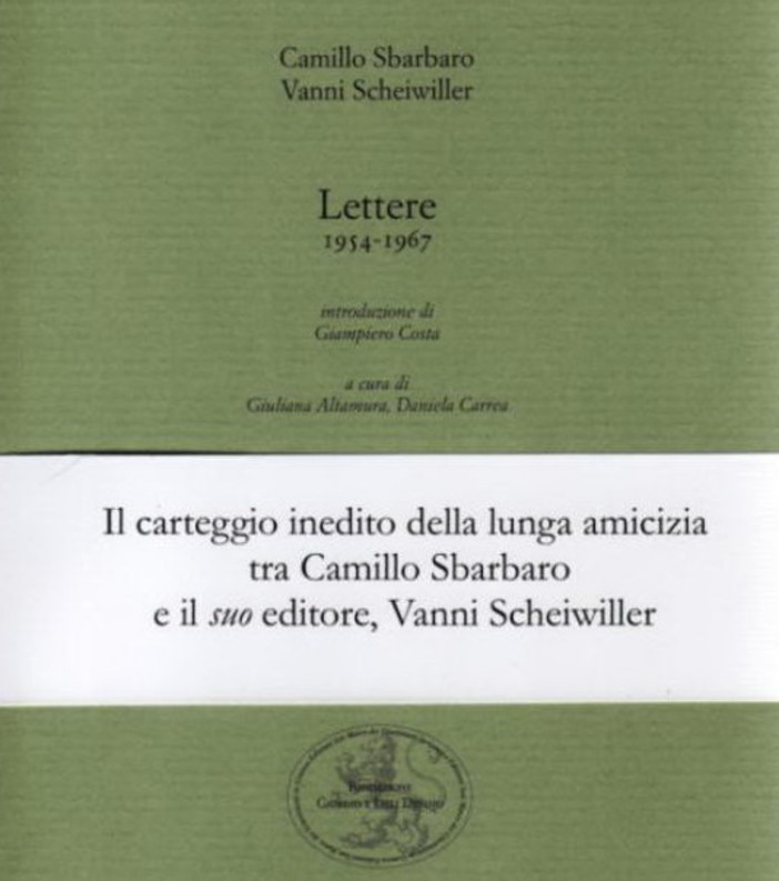 Giornate sbarbariane: venerdì prossimo Camillo Sbarbaro nel 130° anniversario della nascita Giornate sbarbariane: venerdì prossimo Camillo Sbarbaro nel 130° anniversario della nascita