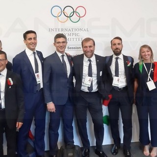 Manelli con lo staff olimpico Manelli con lo staff olimpico