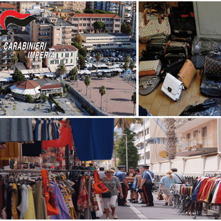 Ventimiglia: uno straniero denunciato e più di 100 articoli sequestrati dai Carabinieri oggi al mercato settimanale