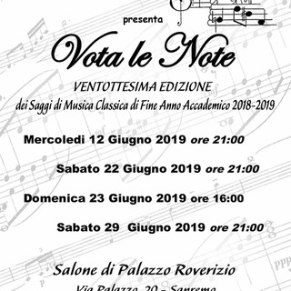 Sanremo: oggi il primo concerto a Palazzo Roverizio organizzato dallo Studio Sanremo Musica 2000