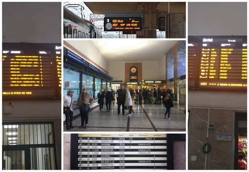 'Gelicidio' e nevicate tra Savona e Genova: molti treni cancellati e diversi disagi per i passeggeri (Foto)