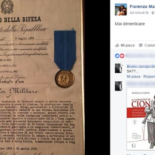 Imperia: CasaPound in Biblioteca il "Giorno della Memoria", da Marino una foto della Medaglia d'oro alla resistenza consegnata da Pertini alla provincia