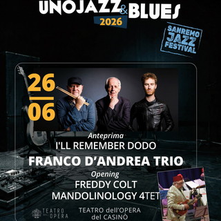 Sanremo, al Teatro dell’Opera prende il via Unojazz&amp;Blues con l’omaggio a Dodo Goya firmato Franco D’Andrea Trio