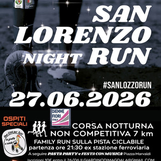 San Lorenzo Night Run, torna la corsa notturna sulla pista ciclopedonale: aperte le iscrizioni alla terza edizione