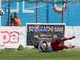 Marco Manis, portiere della Sanremese neutralizza il rigore del Sestri Levante: è lui il miglio portiere della nostra TOP 11 settimanale (foto Fabio Pavan)
