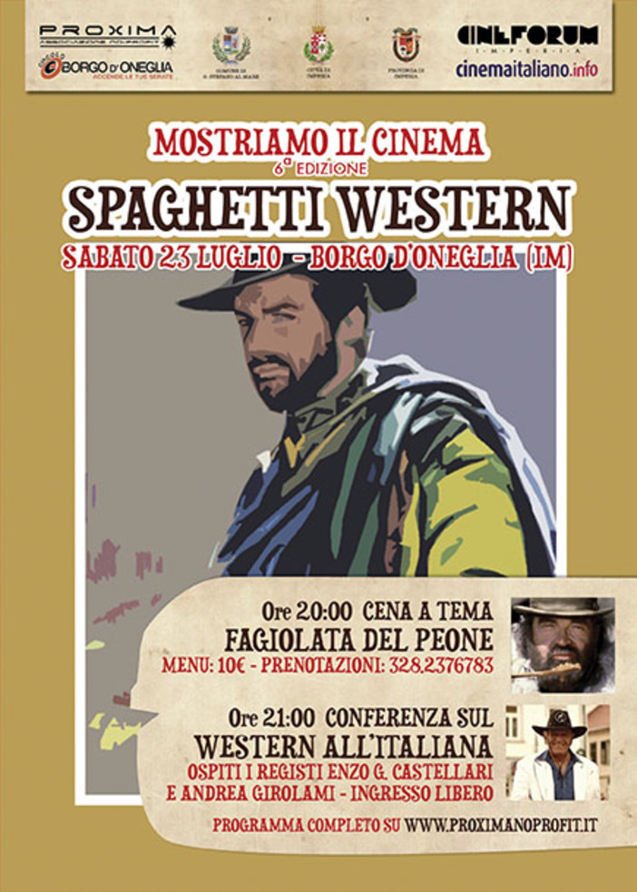 Al via la sesta edizione di 'Mostriamo il Cinema' dedicata quest'anno al cinema 'Spaghetti Western'