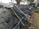 Sanremo: il vento fa crollare anche il segnapunti del campo da baseball a Pian di Poma (Foto)