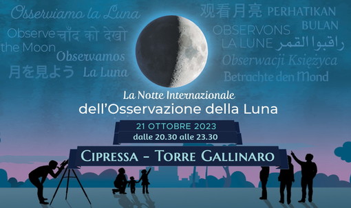 Cipressa: sabato 21 ottobre serata gratuita di osservazione della Luna con i telescopi del gruppo Astrofili Ceriana Cipressa: sabato 21 ottobre serata gratuita di osservazione della Luna con i telescopi del gruppo Astrofili Ceriana