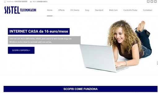 Internet a 'Banda larga': on line il nuovo sito e le offerte dell'azienda sanremese 'Sistel' Internet a 'Banda larga': on line il nuovo sito e le offerte dell'azienda sanremese 'Sistel'