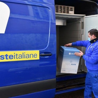 Poste italiane consegnano a Sanremo 3500 dosi del vaccino Moderna