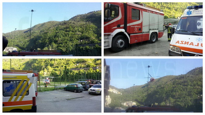 Le foto del rendez vous con l'elicottero a Pigna Le foto del rendez vous con l'elicottero a Pigna