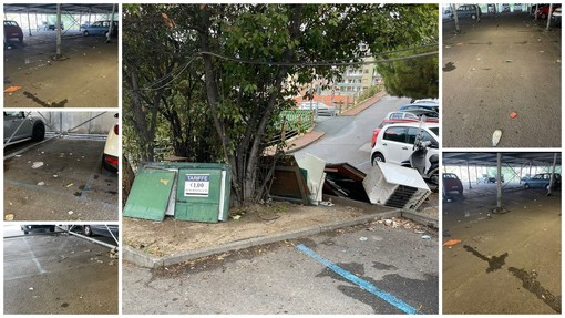 Sanremo: parcheggio dell’ospedale sporco e in stato di abbandono, Fratelli d’Italia chiede un intervento (Foto)