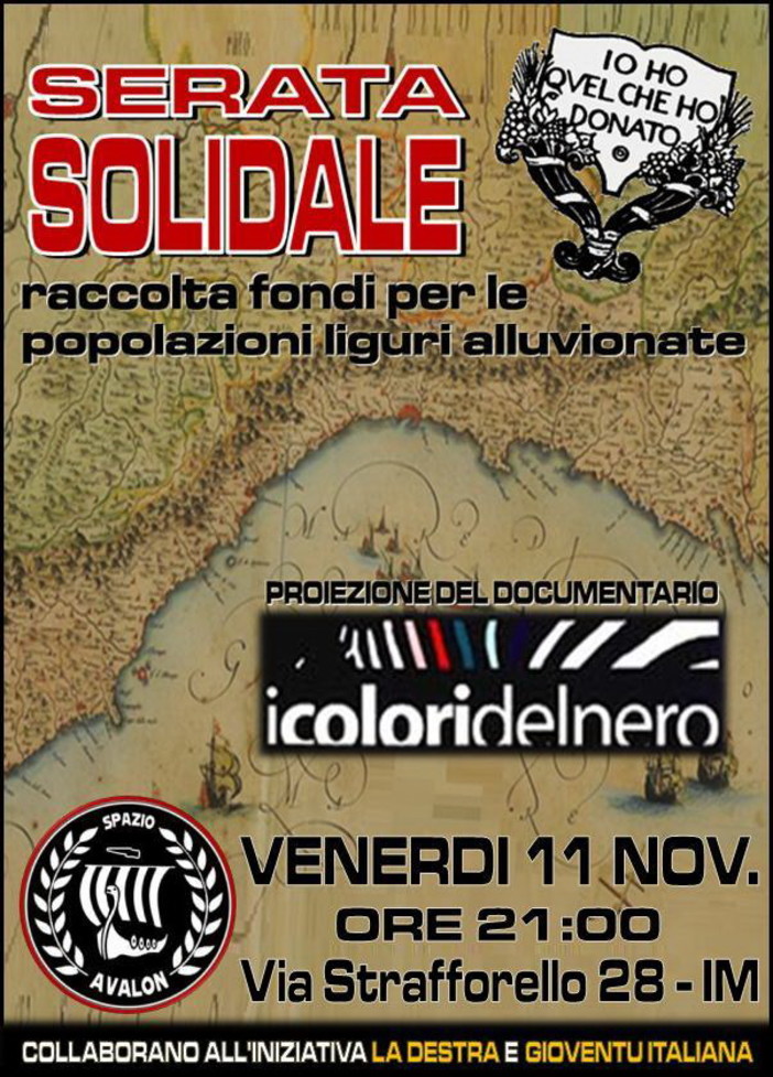 Imperia: domani sera allo 'Spazio Avalon' appuntamento in beneficenza per gli alluvionati