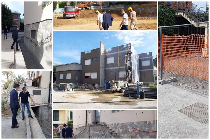 Bordighera: serie di sopralluoghi del Sindaco Ingenito sui cantieri in atto nella città delle palme (Foto)