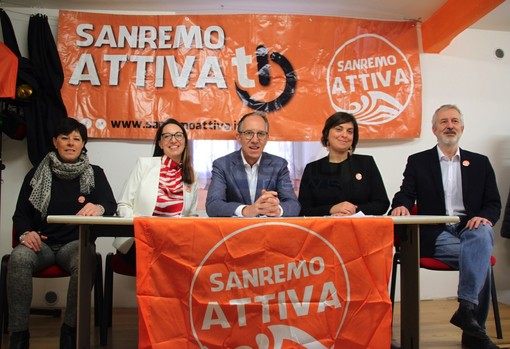 La conferenza stampa nella sede di Sanremo Attiva La conferenza stampa nella sede di Sanremo Attiva