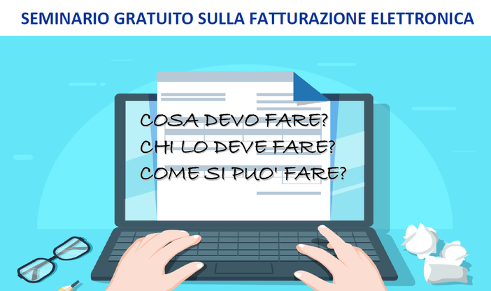 Imperia: il Centro Pastore organizza per giovedì prossimo un seminario gratuito sulla fatturazione elettronica Imperia: il Centro Pastore organizza per giovedì prossimo un seminario gratuito sulla fatturazione elettronica