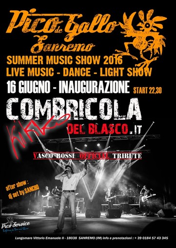 Sanremo: domani sera al via all'estate targata Pico de Gallo, torna il "Summer Music Show"