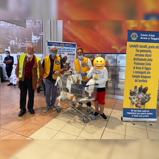 Arma di Taggia: 800 kg di alimenti raccolti dal Lions locale da donare alle famiglie bisognose della zona