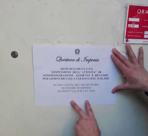 Sanremo: liti tra ubriachi e pericoli per la pubblica incolumità, sospesa per 10 giorni la licenza del club “Il Gatto e la Volpe” Sanremo: liti tra ubriachi e pericoli per la pubblica incolumità, sospesa per 10 giorni la licenza del club “Il Gatto e la Volpe”