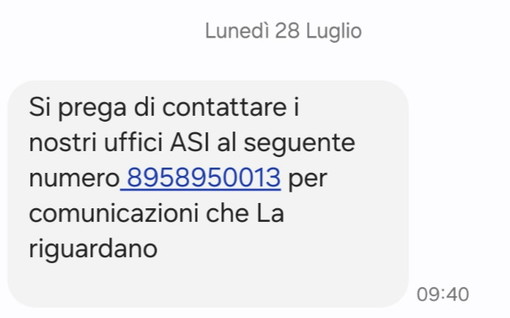 Nuovi tentativi di truffa con falsi sms di Asl 1 Imperiese che ribadisce "L'azienda non invia alcun messaggio, non rispondete" Nuovi tentativi di truffa con falsi sms di Asl 1 Imperiese che ribadisce "L'azienda non invia alcun messaggio, non rispondete"