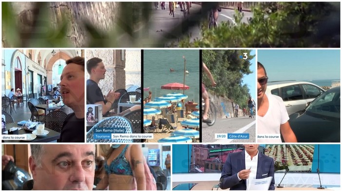 Servizio di France 3 a Sanremo mentre la città è piena di turisti: un ottimo spot gratis trasmesso ieri in Costa Azzurra (Foto)