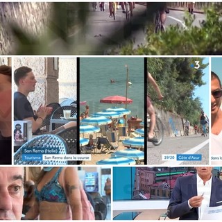 Servizio di France 3 a Sanremo mentre la città è piena di turisti: un ottimo spot gratis trasmesso ieri in Costa Azzurra (Foto)