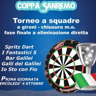 Freccette: al via la prima edizione della 'Coppa Sanremo' di soft dart