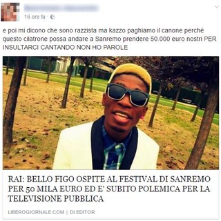 La bufala di Bello Figo ospite al Festival di Sanremo per 50mila euro scatena i commenti indignati del popolo del web