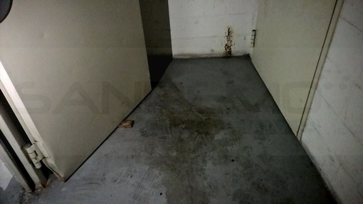 Sporcizia e degrado nei corridoi (bui) del Palafiori, una donna scivola e cade su una macchia d'olio