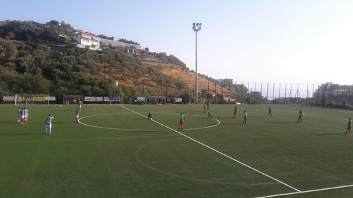 Buona sgambata della Sanremese sul sintetico di Santo Stefano al Mare in vista dell'Albissola
