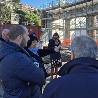Sopralluogo di Enrico Ioculano al cantiere del Palasalute di Ventimiglia: "Struttura strategica, ma servono medici e infermieri qualificati"
